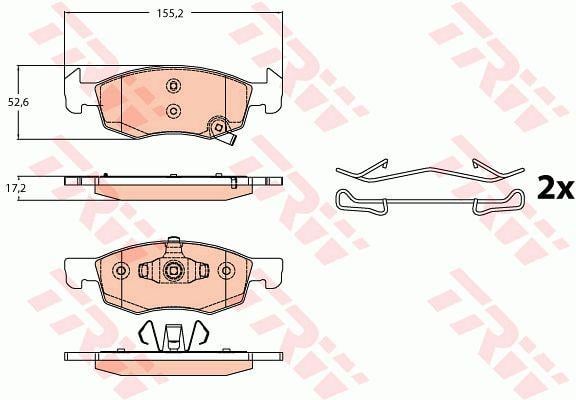 GDB2099 TRW TRW COTEC brake pad set