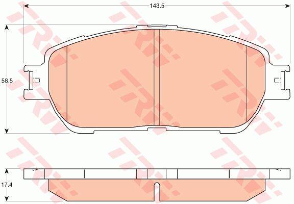 TRW COTEC brake pad set TRW GDB3612