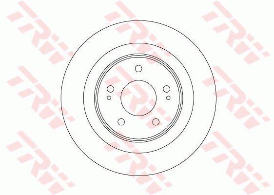 TRW DF6598 Rear brake disc, non-ventilated DF6598