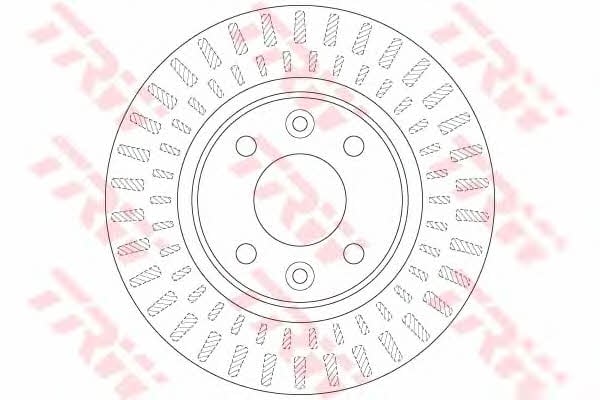 Front vented brake disc TRW DF6534