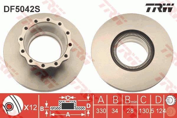 TRW DF5042S Brake disc DF5042S DF5042S TRW Brake disc