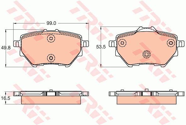 TRW COTEC brake pad set TRW GDB2036