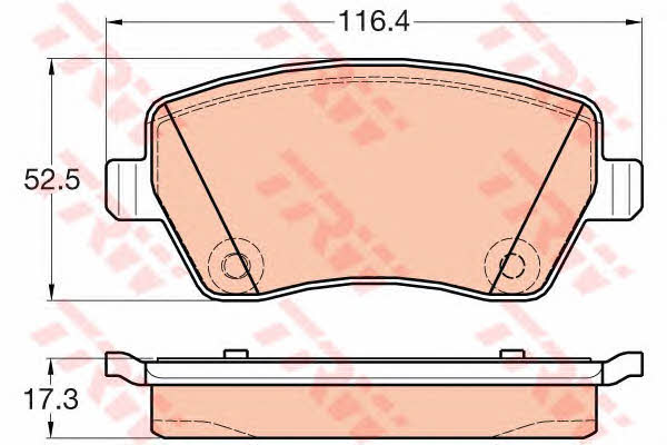 TRW COTEC brake pad set TRW GDB2017