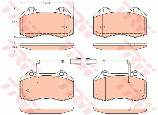 TRW COTEC brake pad set TRW GDB2045