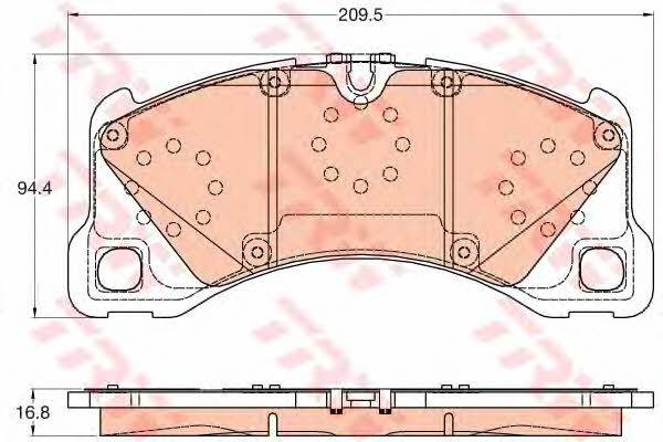 TRW COTEC brake pad set TRW GDB2052
