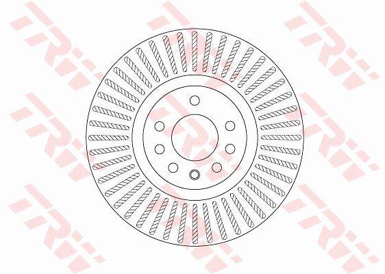 TRW DF6677S Front vented brake disc DF6677S DF6677S TRW Front vented brake disc