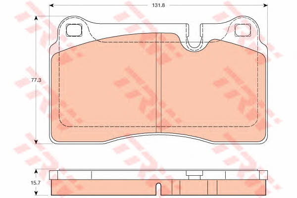 TRW COTEC brake pad set TRW GDB2048