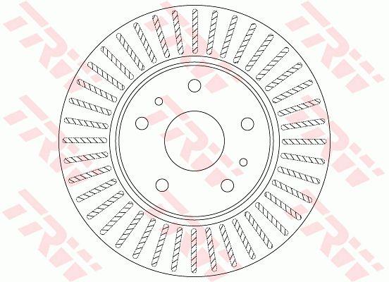 Front vented brake disc TRW DF6684