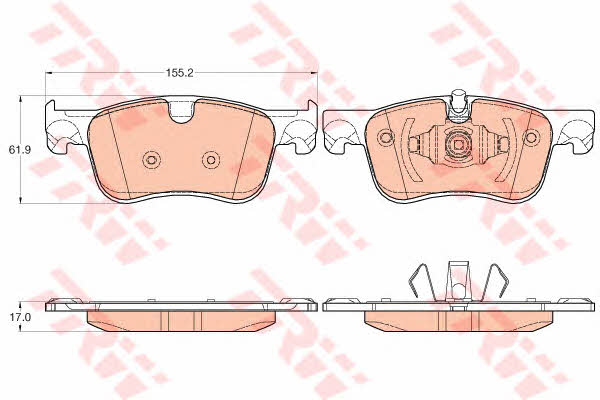 TRW COTEC brake pad set TRW GDB2062