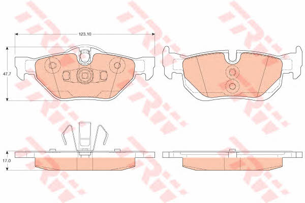 TRW COTEC brake pad set TRW GDB2050