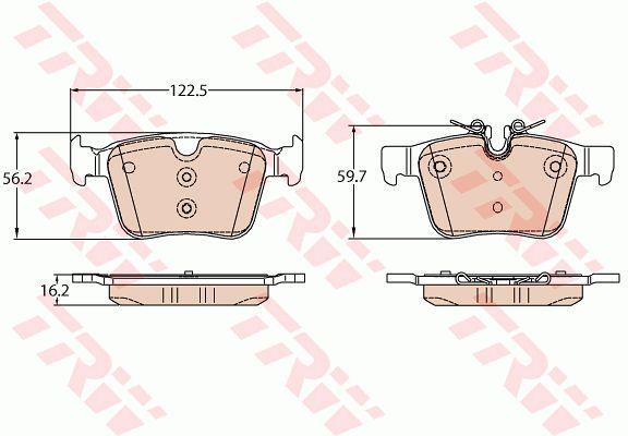 TRW COTEC brake pad set TRW GDB2110