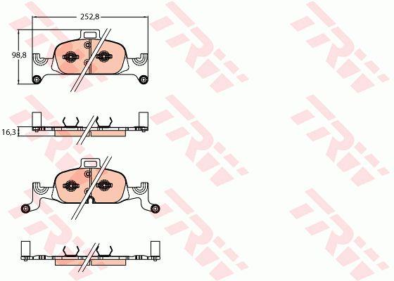 TRW COTEC brake pad set TRW GDB2126