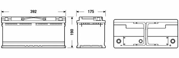 Tudor _TB1100 Battery Tudor 12V 110AH 850A(EN) R+ TB1100