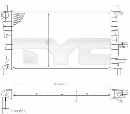 TYC 710-0026 Radiator, engine cooling 7100026