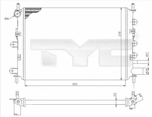TYC 710-0037-R Radiator, engine cooling 7100037R