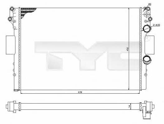 TYC 715-0001-R Radiator, engine cooling 7150001R
