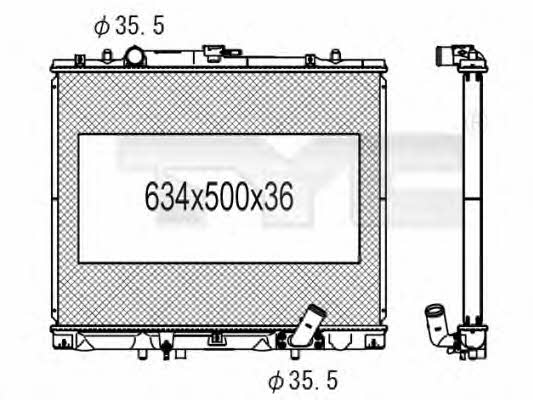 TYC 723-1003 Radiator, engine cooling 7231003