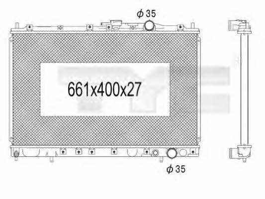 TYC 723-1014 Radiator, engine cooling 7231014