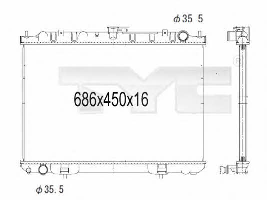 TYC 724-1013 Radiator, engine cooling 7241013