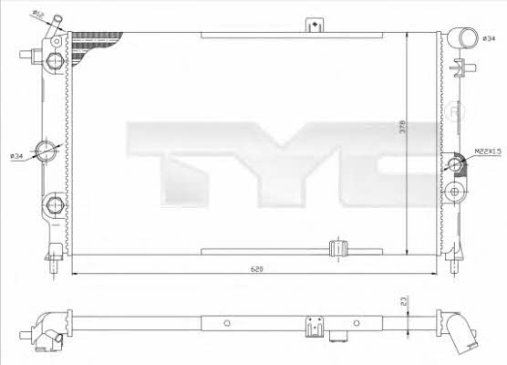 TYC 725-0001-R Radiator, engine cooling 7250001R