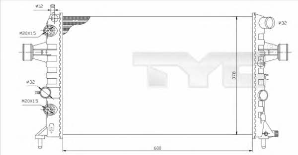 TYC 725-0006 Radiator, engine cooling 7250006
