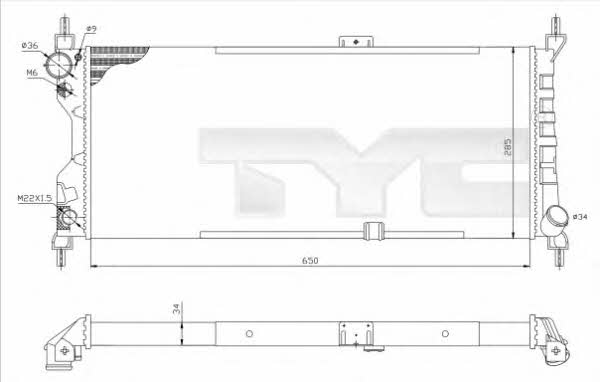 TYC 725-0019-R Radiator, engine cooling 7250019R