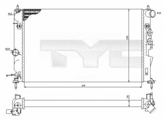 TYC 725-0027-R Radiator, engine cooling 7250027R