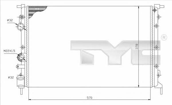 TYC 728-0027 Radiator, engine cooling 7280027