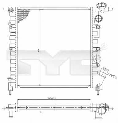 7280029 TYC Engine cooling radiator