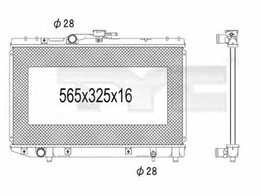 TYC 736-1026 Radiator, engine cooling 7361026