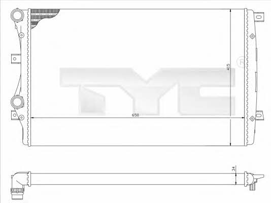 TYC 737-0017-R Radiator, engine cooling 7370017R