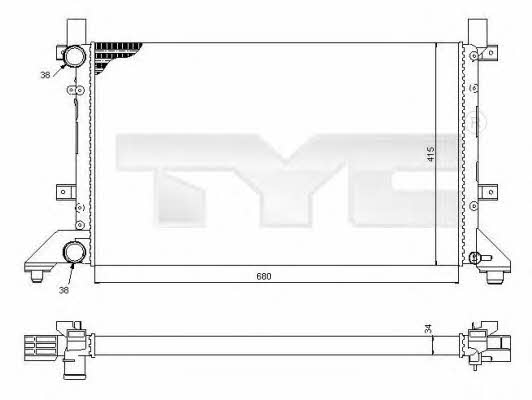 TYC 737-0056 Radiator, engine cooling 7370056