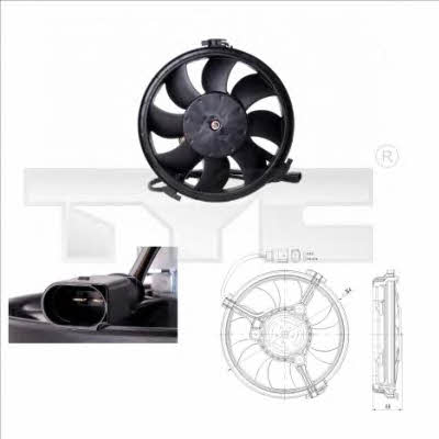 TYC 802-0002 Hub, engine cooling fan wheel 8020002