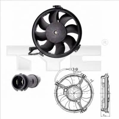 TYC 802-0004 Hub, engine cooling fan wheel 8020004