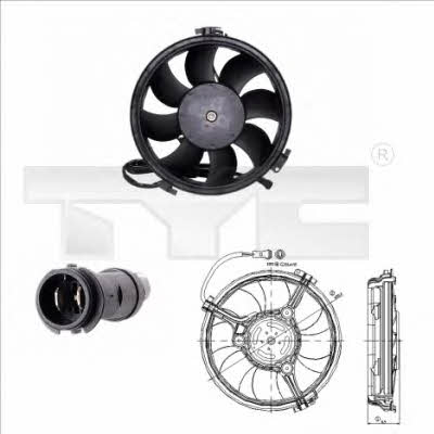 TYC 802-0005 Hub, engine cooling fan wheel 8020005