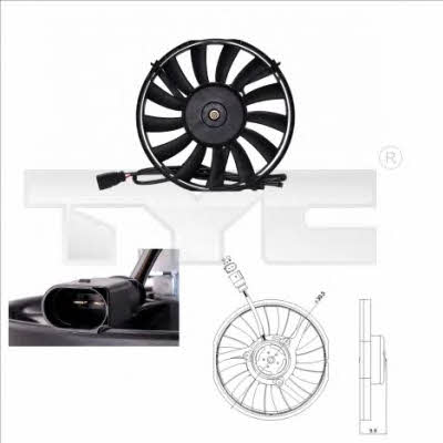 TYC 802-0008 Hub, engine cooling fan wheel 8020008