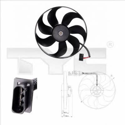TYC 802-0009 Hub, engine cooling fan wheel 8020009