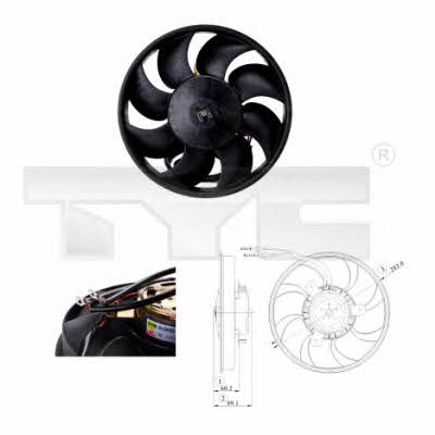 TYC 802-0010 Hub, engine cooling fan wheel 8020010