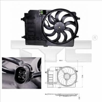 TYC 803-0001 Hub, engine cooling fan wheel 8030001