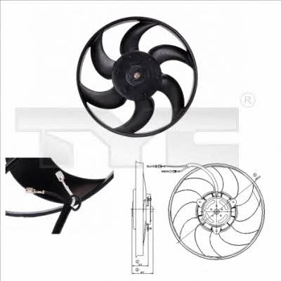 TYC 805-0004 Hub, engine cooling fan wheel 8050004