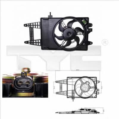 TYC 809-0006 Hub, engine cooling fan wheel 8090006