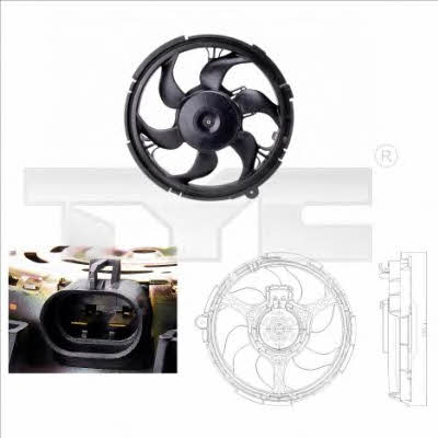 TYC 809-0010 Hub, engine cooling fan wheel 8090010