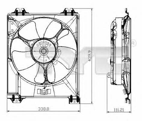 TYC 809-0016 Hub, engine cooling fan wheel 8090016