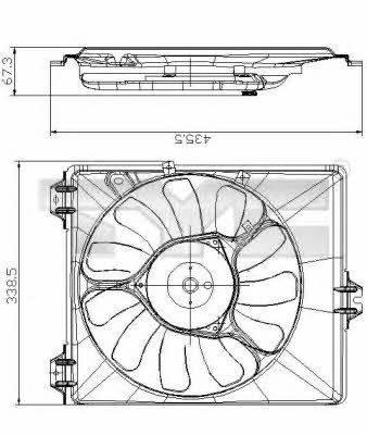 TYC 809-0017 Hub, engine cooling fan wheel 8090017