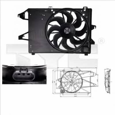 TYC 810-0008 Hub, engine cooling fan wheel 8100008