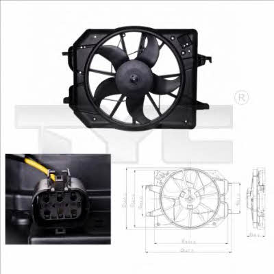 TYC 810-0020 Hub, engine cooling fan wheel 8100020