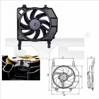 TYC 810-0022 Hub, engine cooling fan wheel 8100022