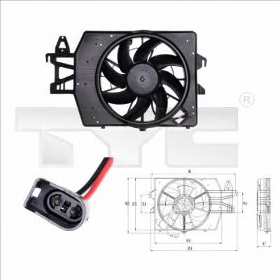 TYC 810-0032 Hub, engine cooling fan wheel 8100032