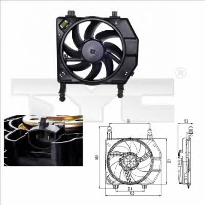 TYC 810-0033 Hub, engine cooling fan wheel 8100033