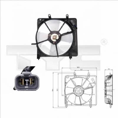 TYC 812-0001 Hub, engine cooling fan wheel 8120001